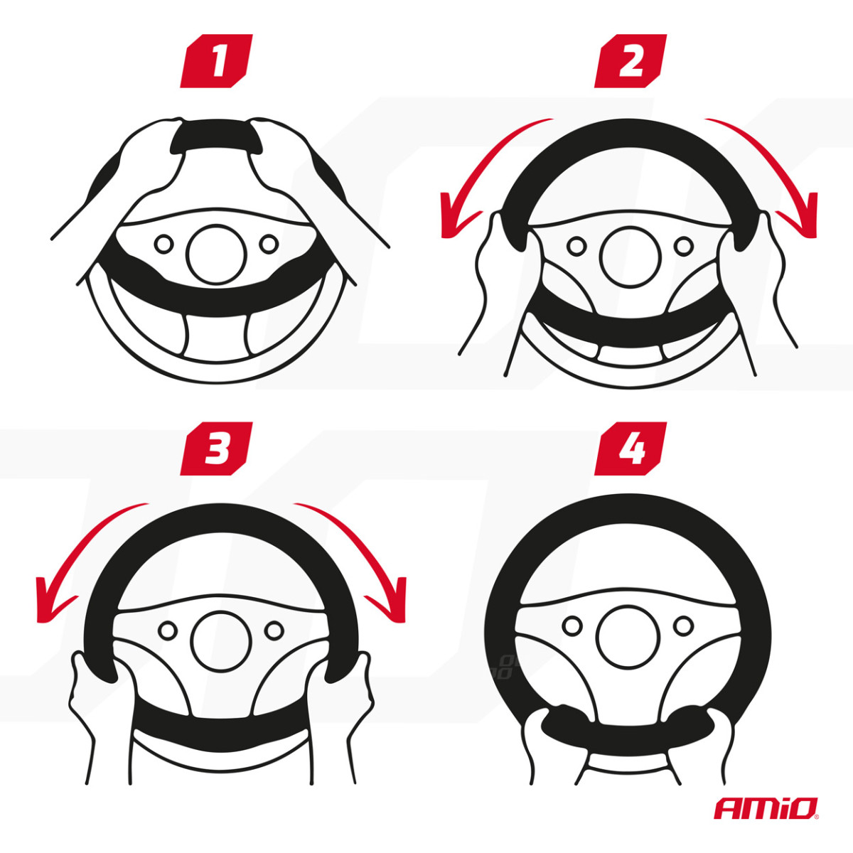 Lenkradbezug 39-41 cm, Echtleder, SWC-51-L