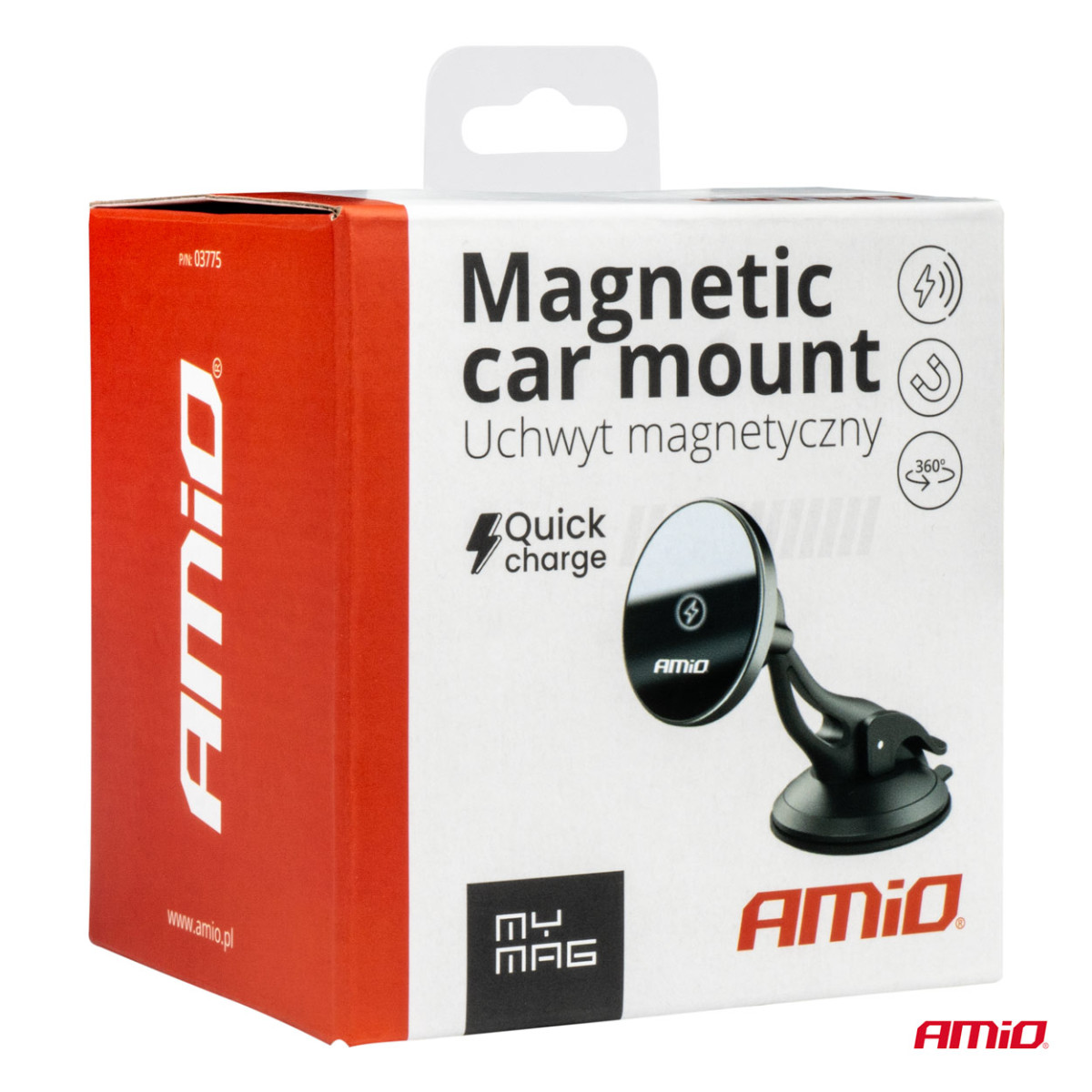 Handyhalterung mit Saugnapf und kabellosem 15W-Ladegerät My Mag AMIO-03775
