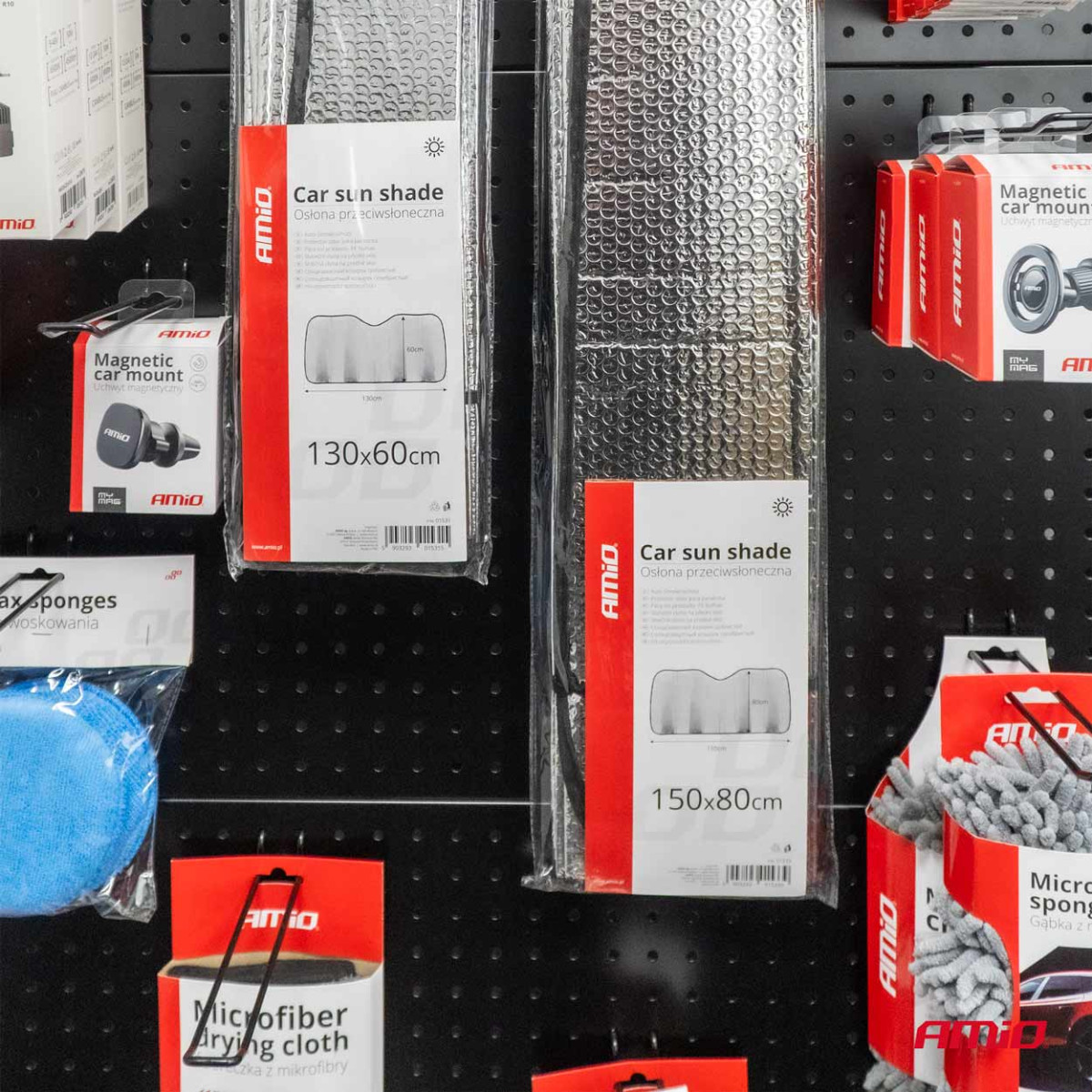 Windschutzscheibenschutz 150x80 cm, silber, PE-Luftpolsterfolie AMIO-01533