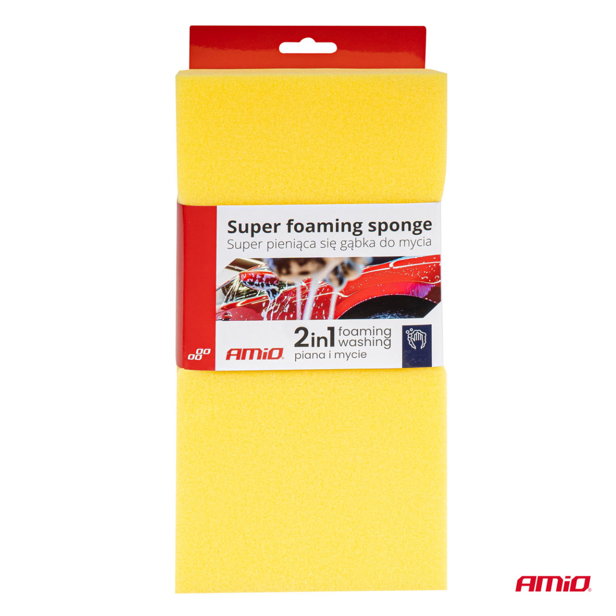 Autowaschschwamm, weich, super schäumend, 28x14x7 mm AMiO-03842