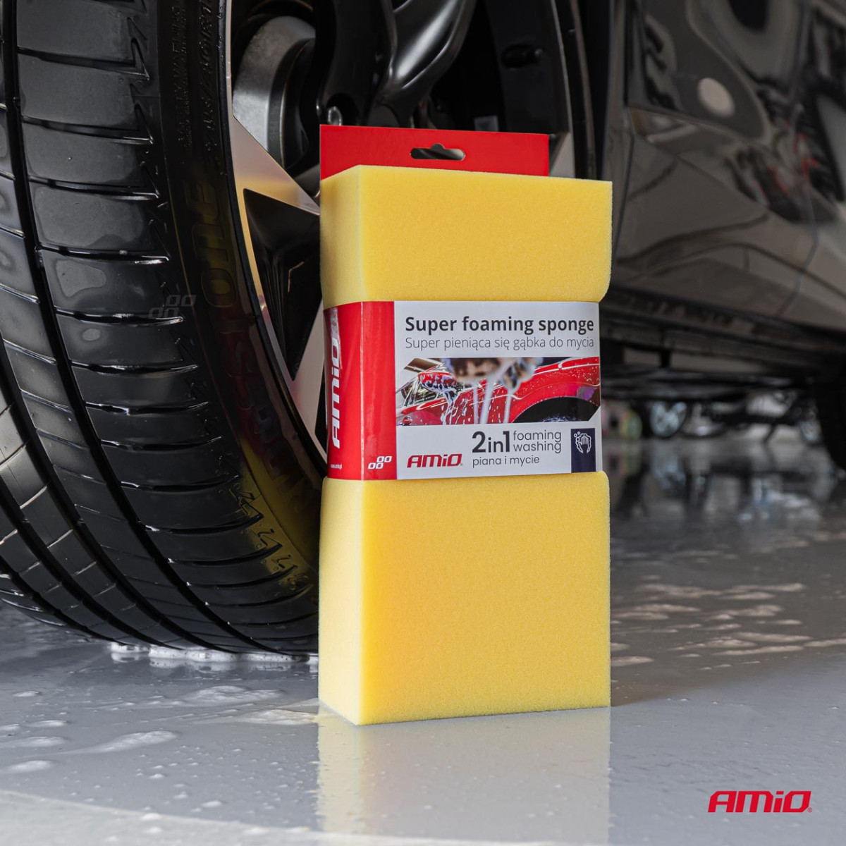 Autowaschschwamm, weich, super schäumend, 28x14x7 mm AMiO-03842