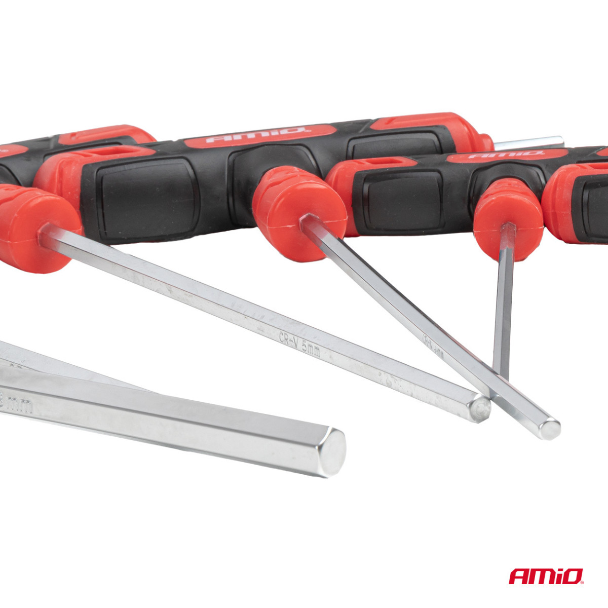 Sechskantschlüsselsatz mit T-Griff, 8-teilig. AMIO-04826