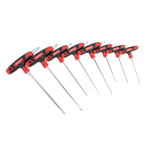 Torx-Schlüsselsatz mit T-Griff, 8-teilig. AMIO-04827