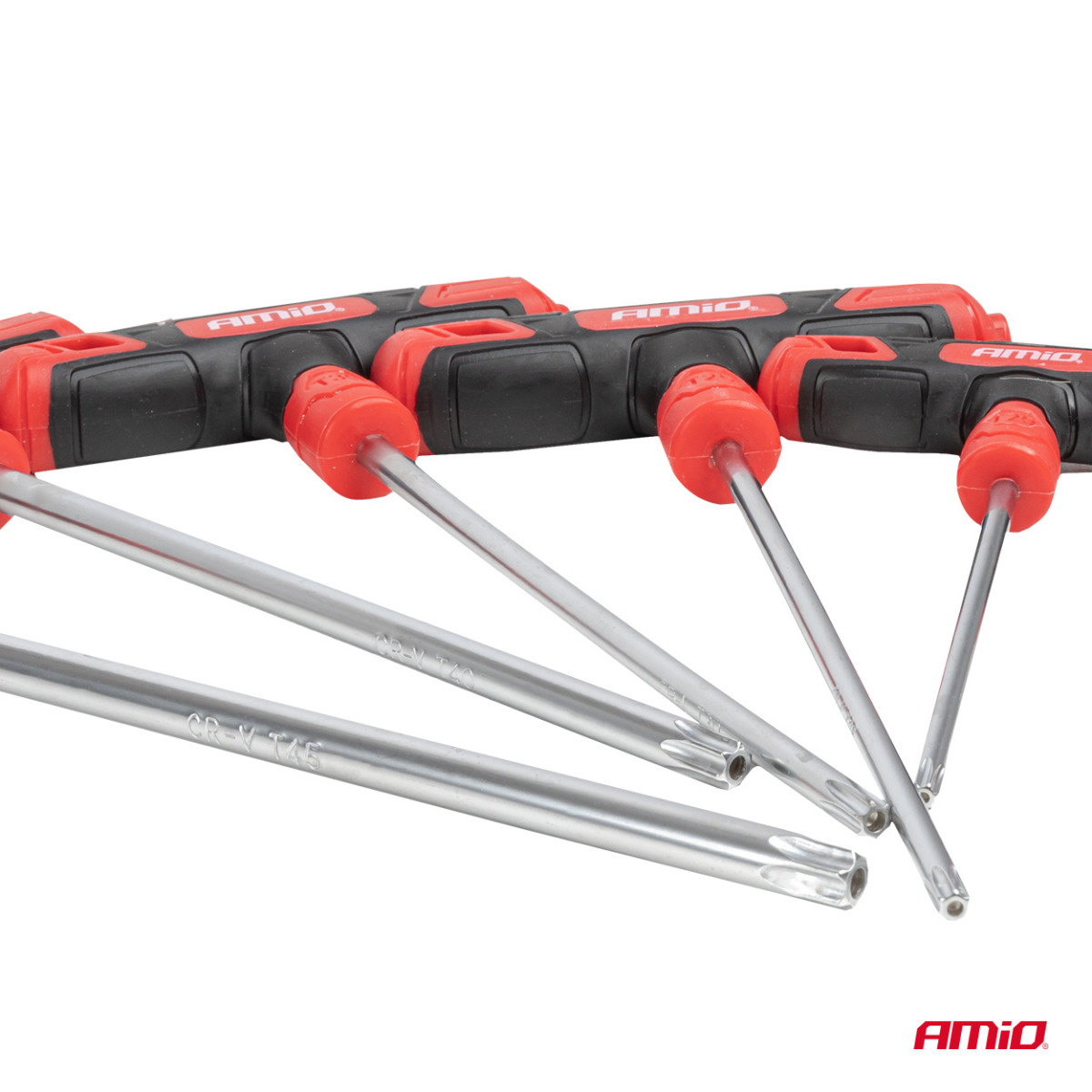 Torx-Schlüsselsatz mit T-Griff, 8-teilig. AMIO-04827