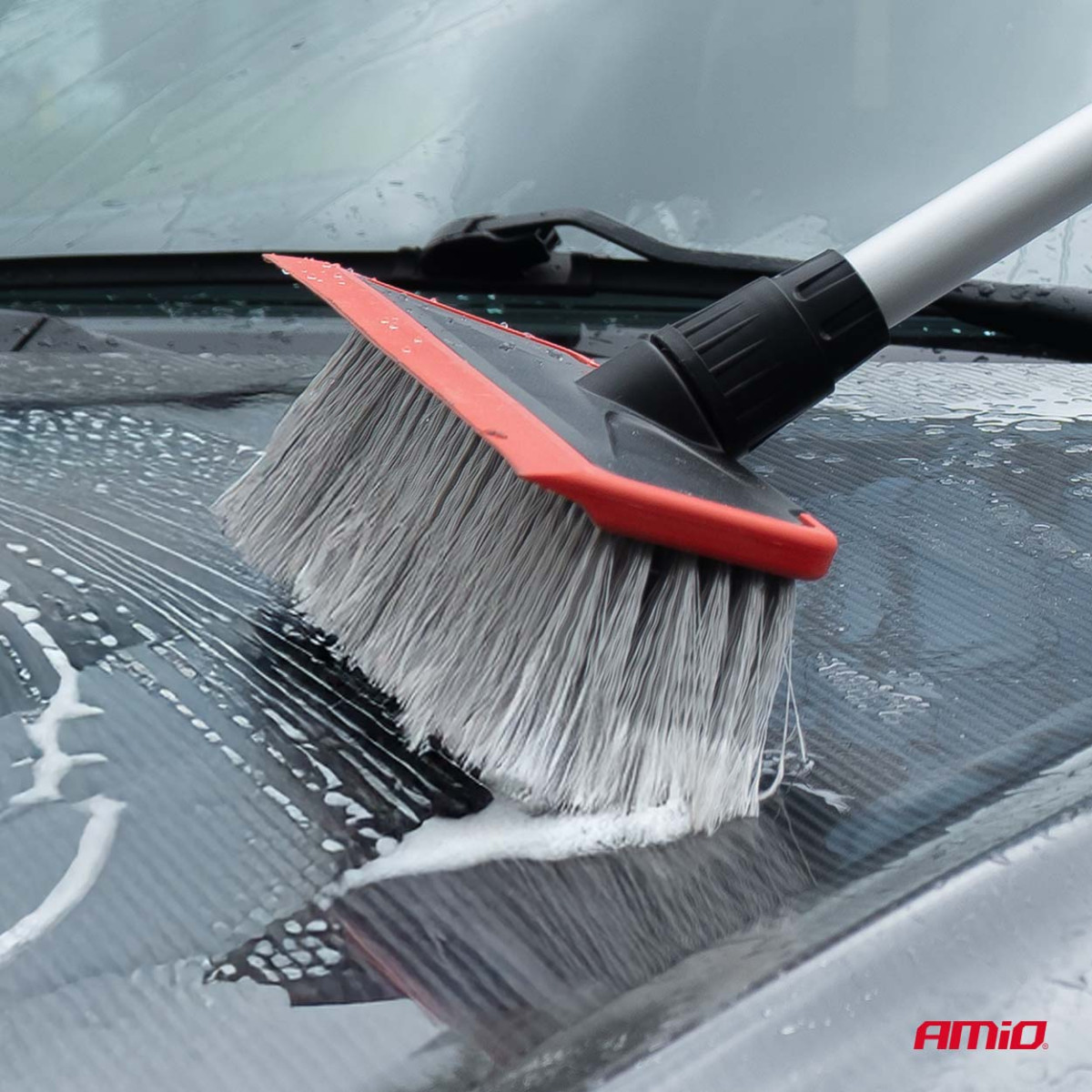Teleskop-Waschbürsten mit Wasserdurchflussset, 108–180 cm, 12 Stück. AMIO-04896