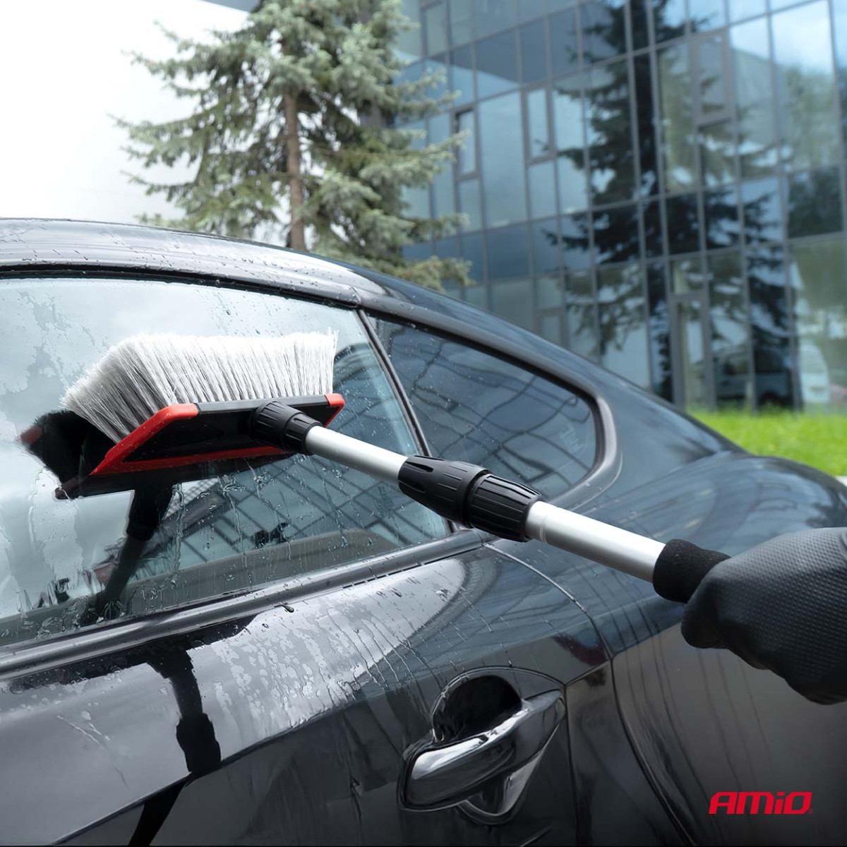 Teleskop-Waschbürsten mit Wasserdurchflussset, 108–180 cm, 12 Stück. AMIO-04896