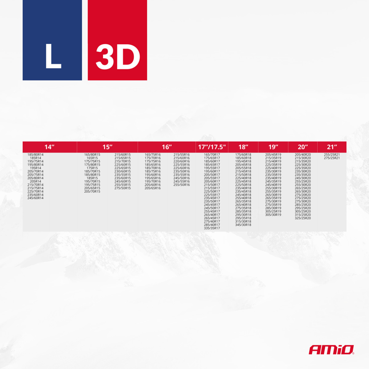 Textilschneeketten 3D, L, 2 Stück.