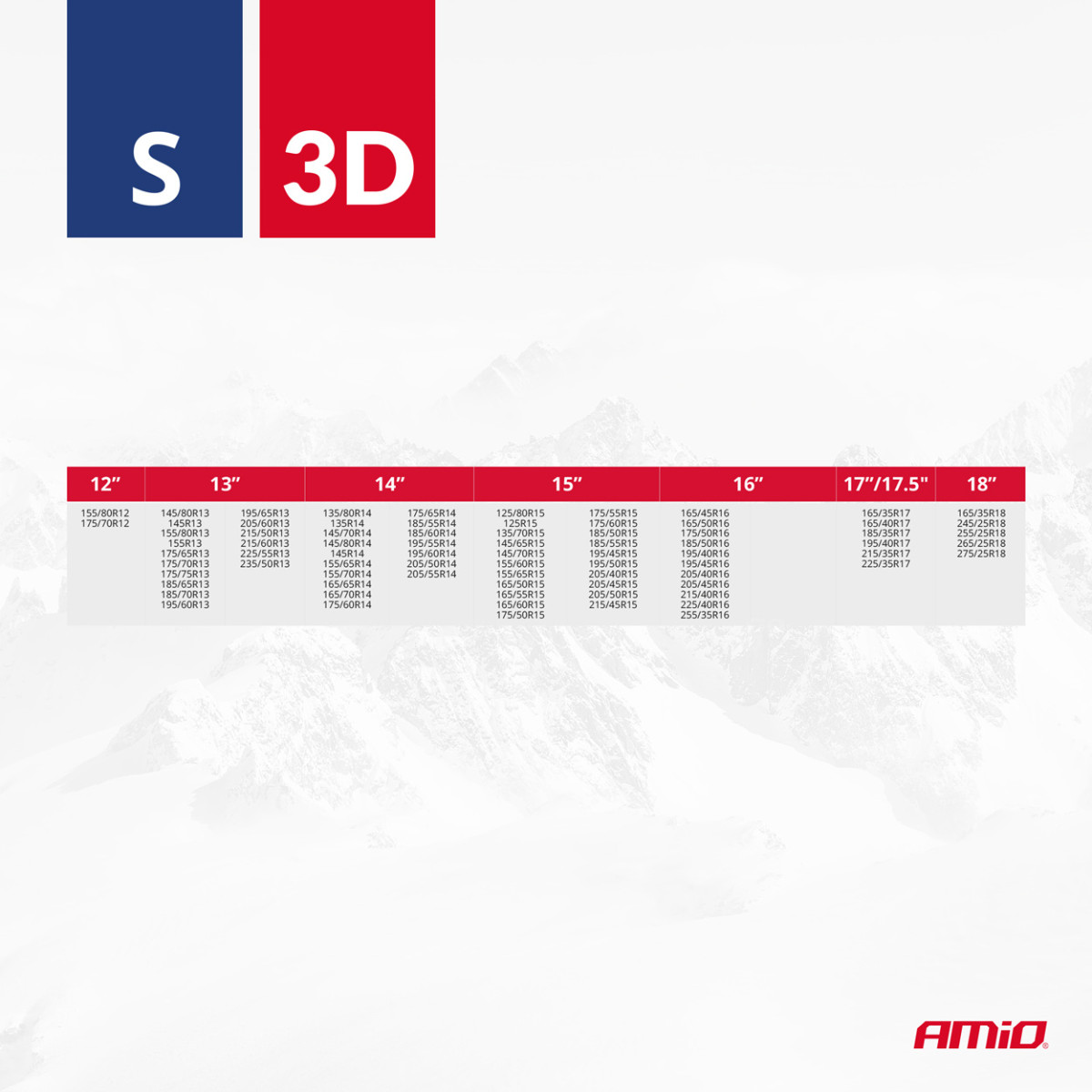 Textilschneeketten 3D, S, 2 Stück.
