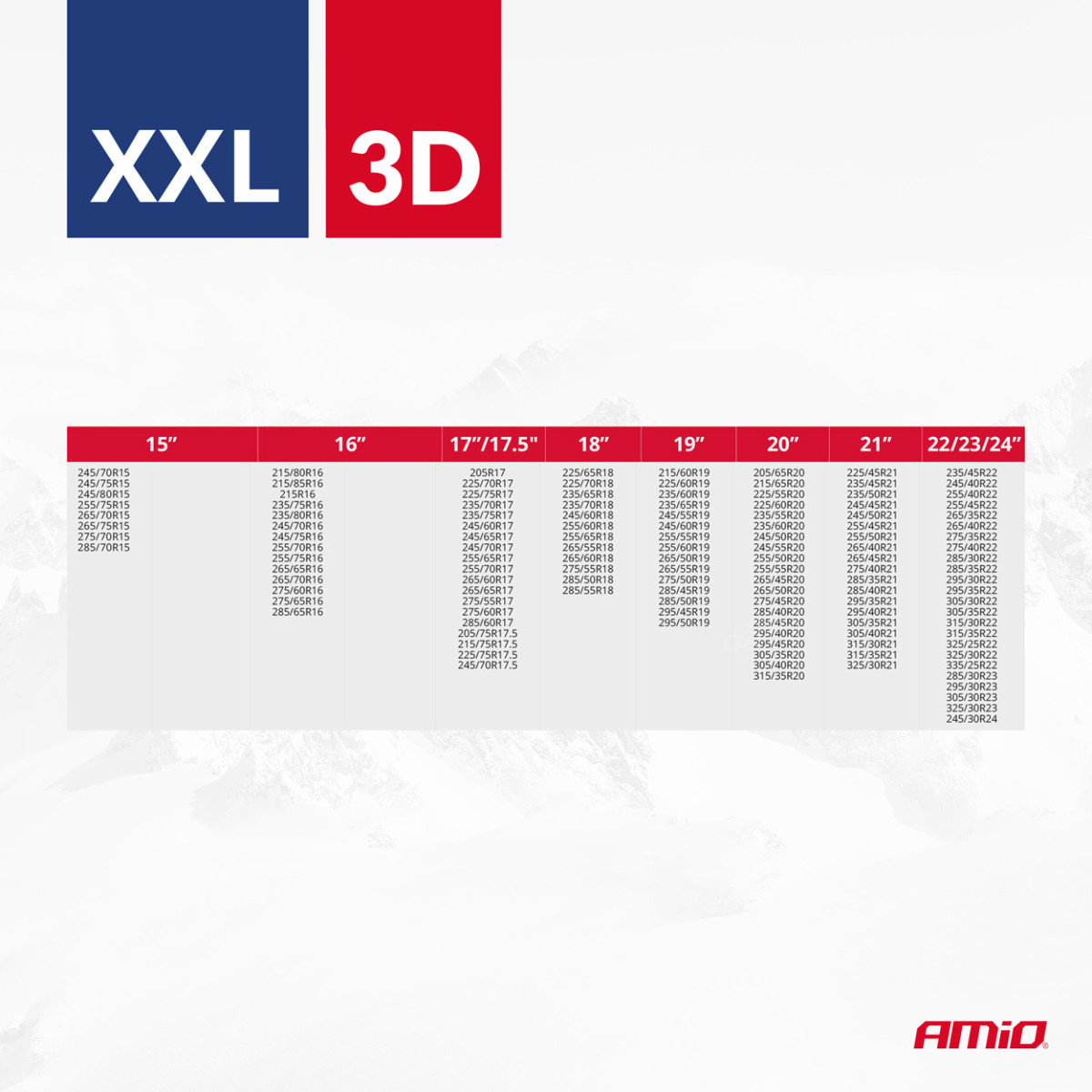 Textilschneeketten 3D, XXL, 2 Stück.