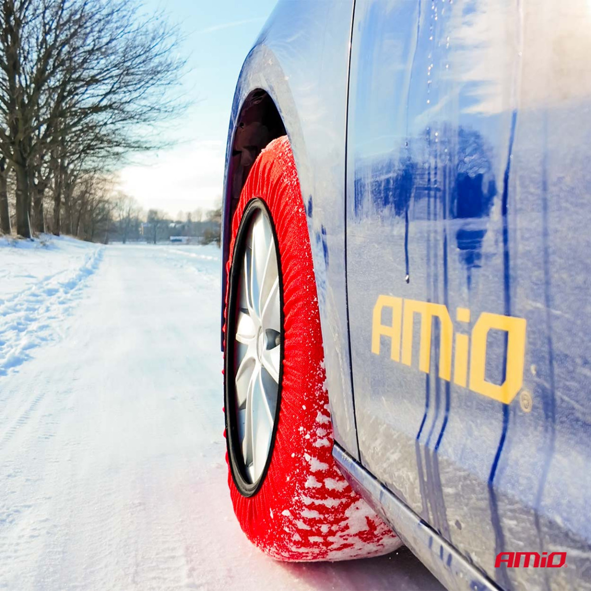 Textilschneeketten, Größe M, 2 Stück.