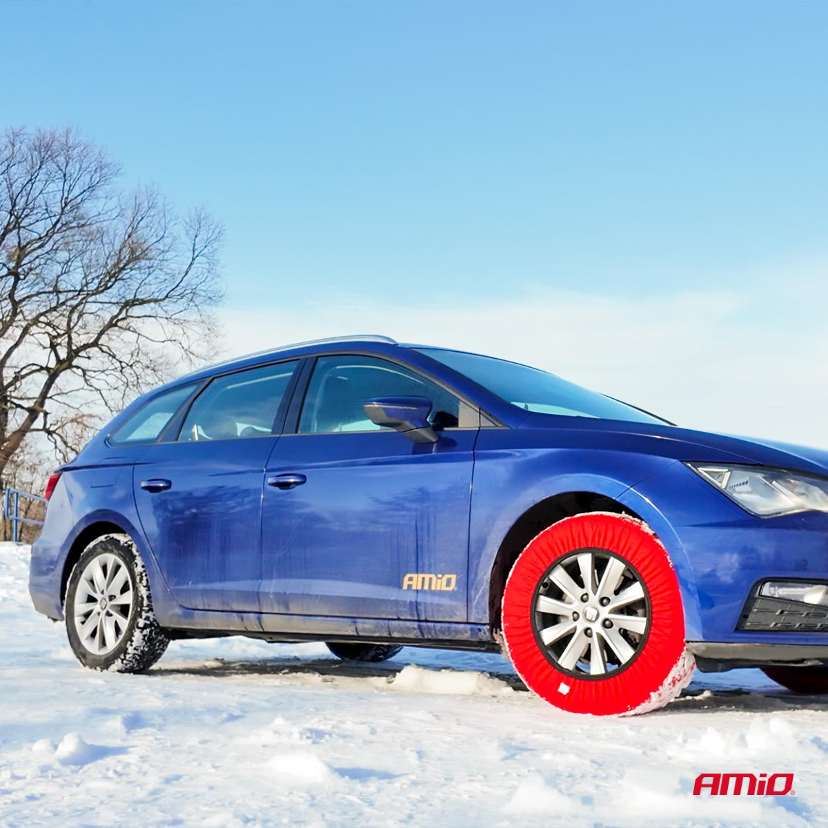 Textilschneeketten, Größe M, 2 Stück.