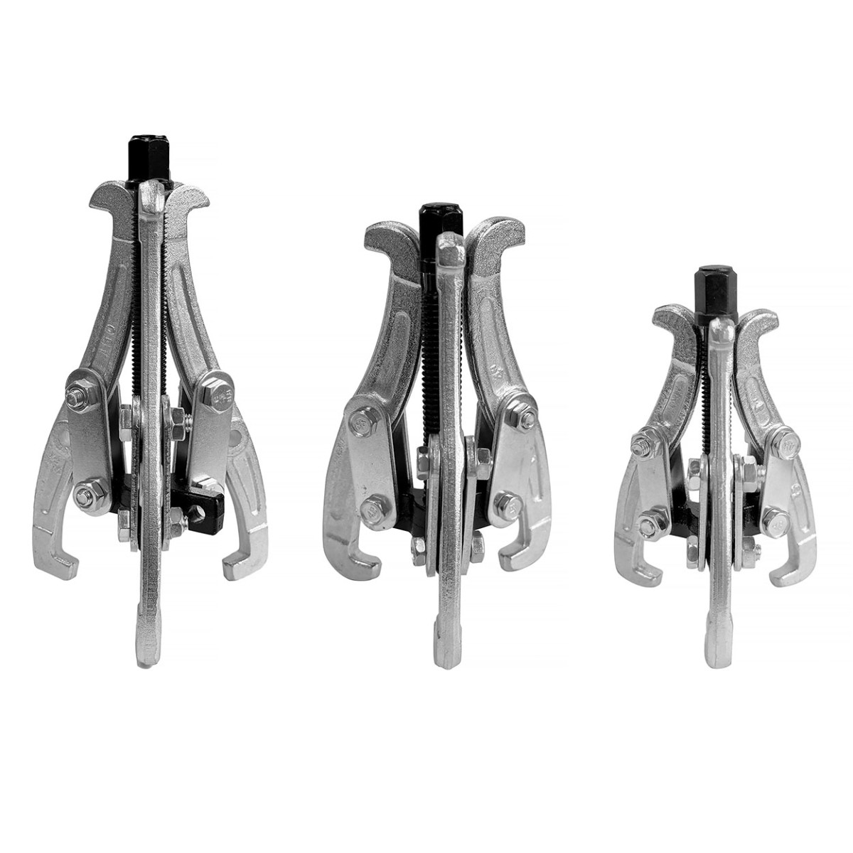 Dreihand-Abzieher-Set für Lager, Riemenscheiben, Schwungräder und Zahnräder AMIO-04755