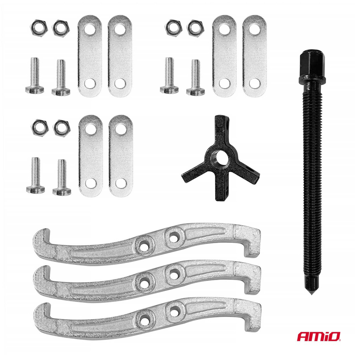 Dreihand-Abzieher-Set für Lager, Riemenscheiben, Schwungräder und Zahnräder AMIO-04755