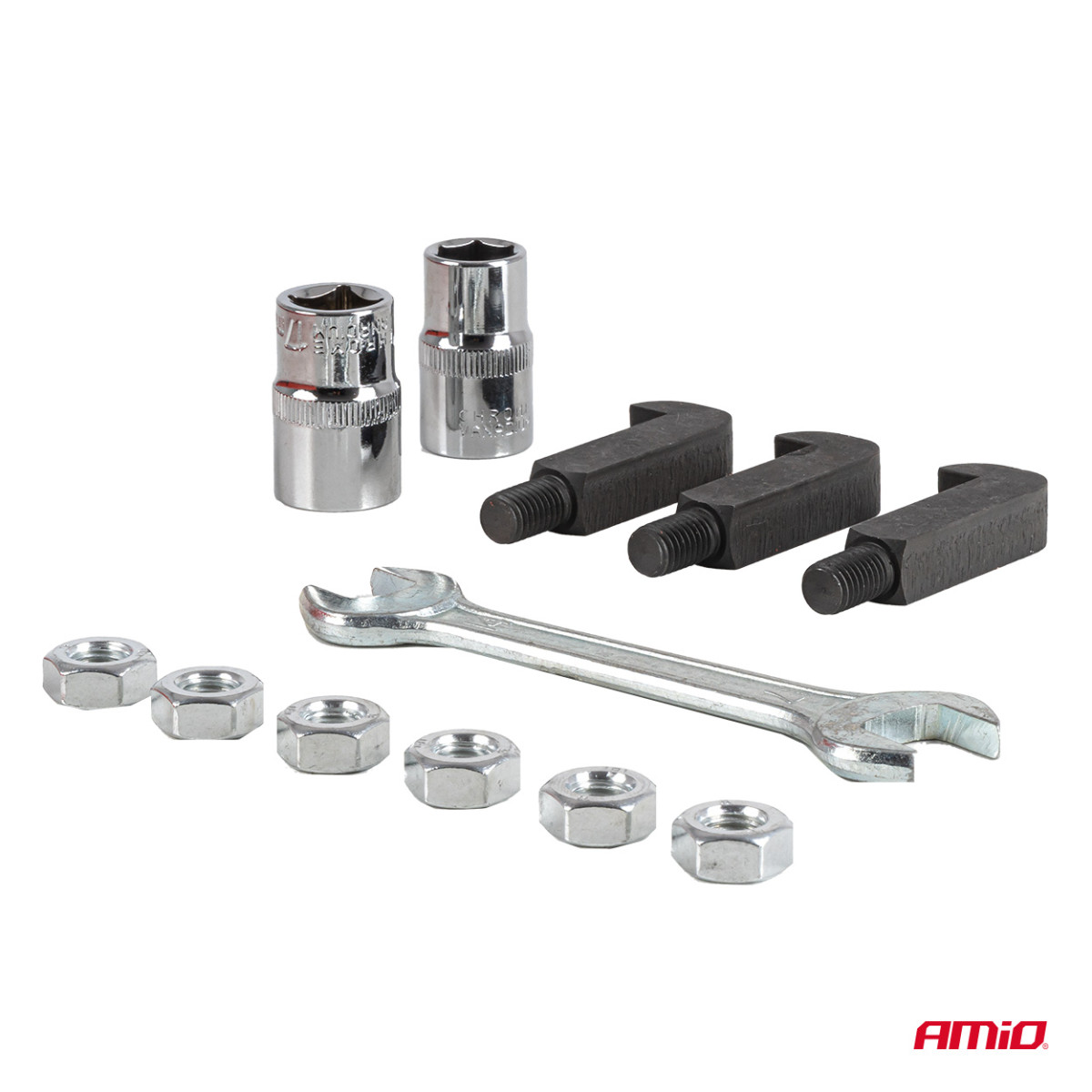 Dreihaken-Lagerabzieher-Set, 44-teilig. AMIO-04760