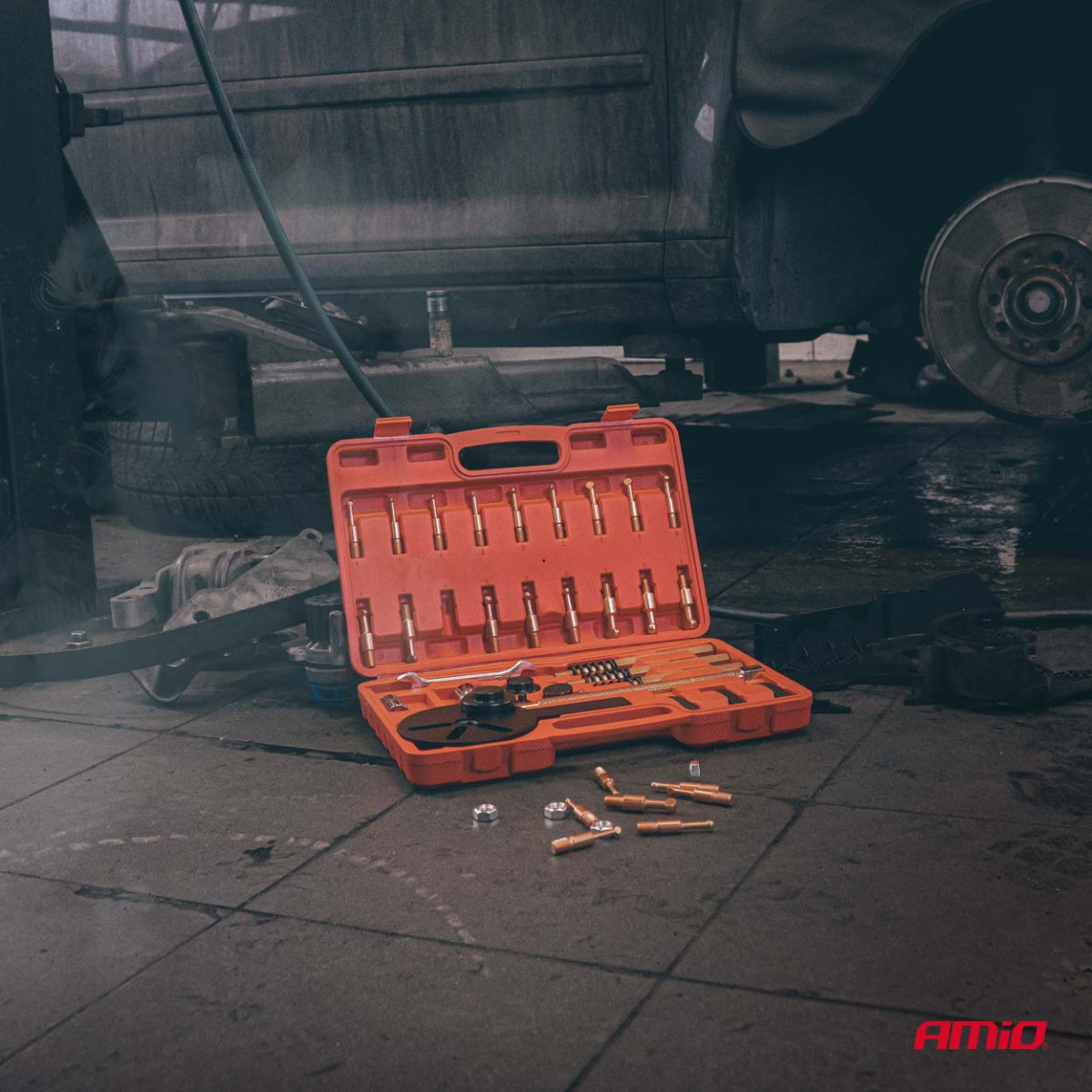 Dreihaken-Lagerabzieher-Set, 44-teilig. AMIO-04760