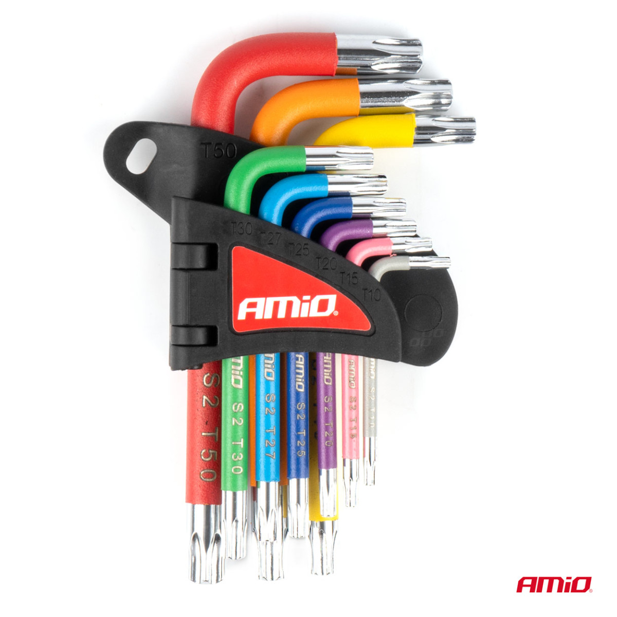 Kurze TORX-Schlüssel, 9 Stück, S2 AMIO-04300