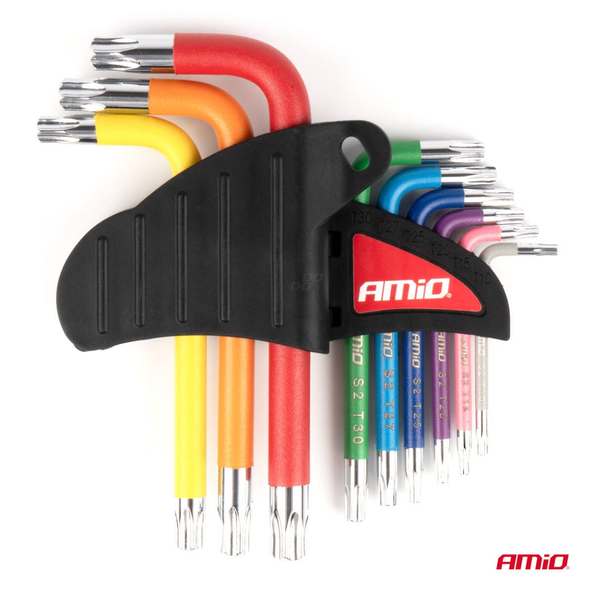 Kurze TORX-Schlüssel, 9 Stück, S2 AMIO-04300