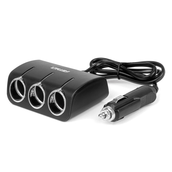 Dreifach-Zigarettenanzünder-Verlängerungskabel 12/24V 120W 80 cm AMIO-04359