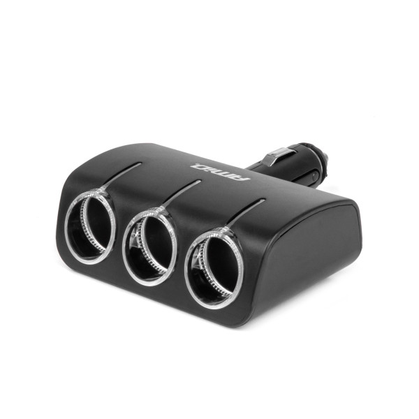 Dreifach-Zigarettenanzünder-Verlängerungskabel 12/24V 120W 90° AMIO-04358