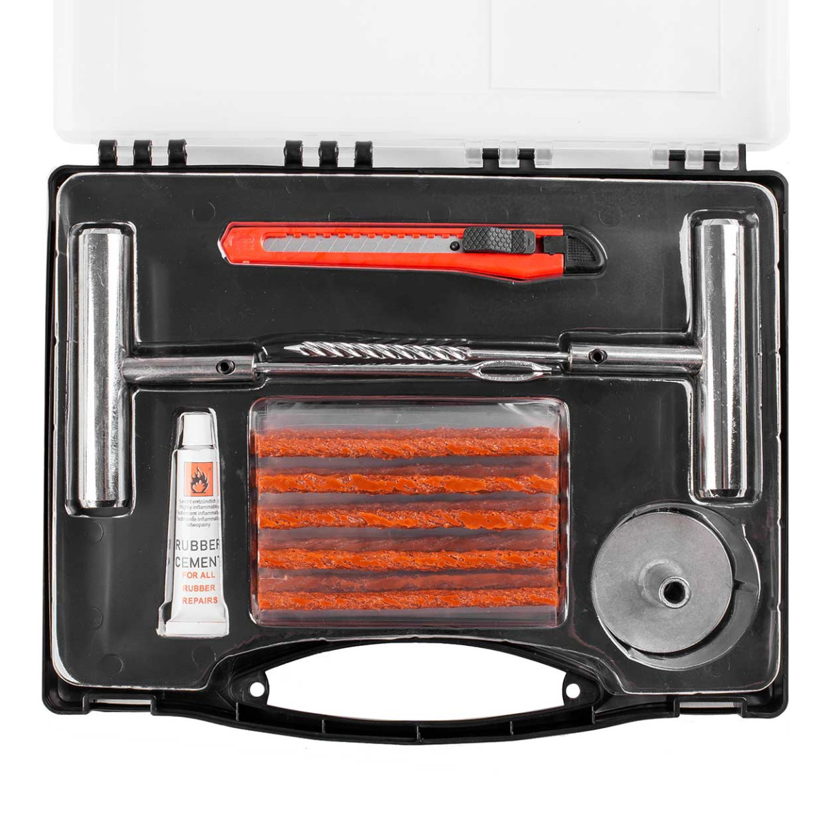 Großes schlauchloses Reifenreparaturset, 36-teilig. AMIO-02829