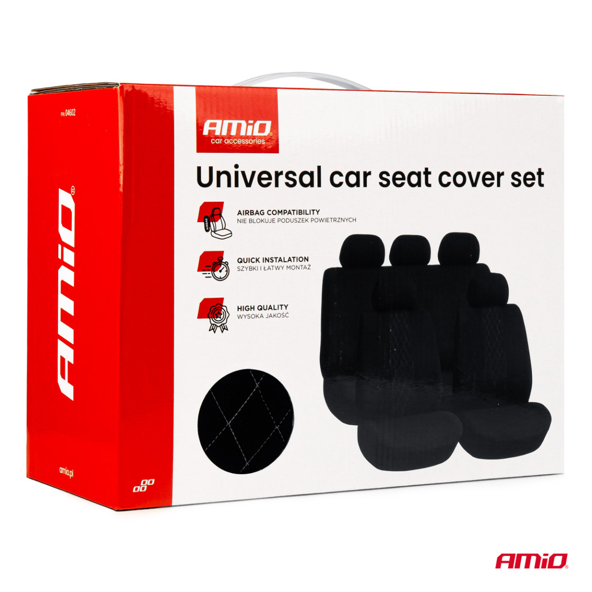 Universelle Sitzbezüge SC-02 – schwarz/grau