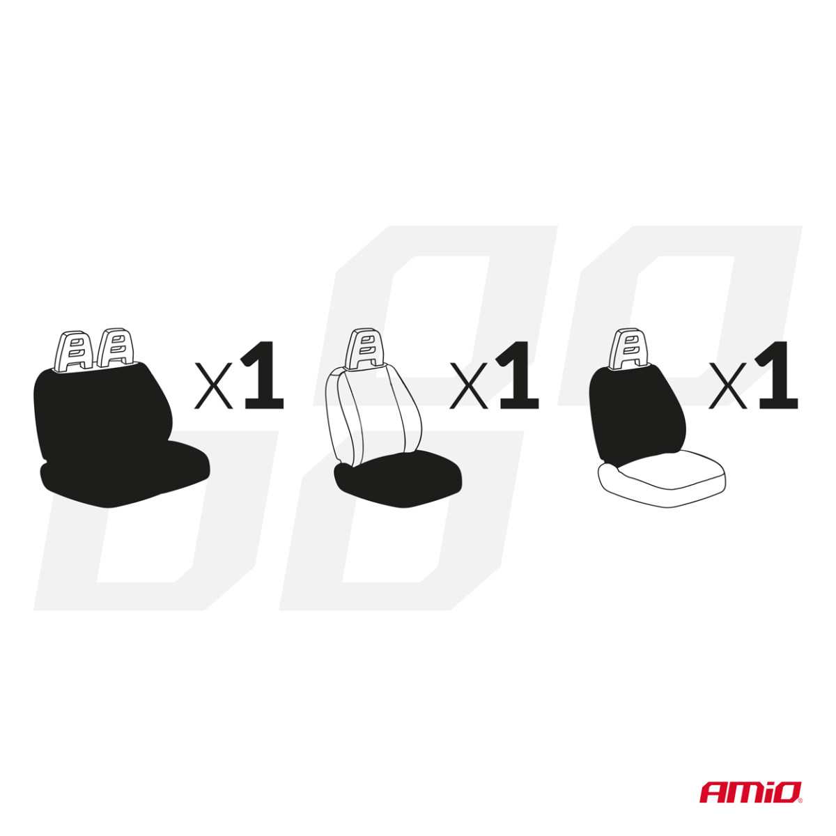 Universelle Sitzbezüge für Minibusse SC-01 - grau