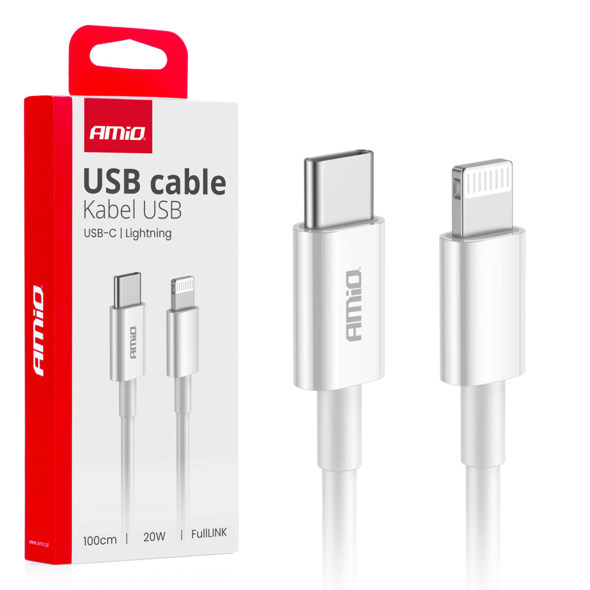 USB-C - Lightning-Kabel 20W 100cm FullLINK AMIO-03898