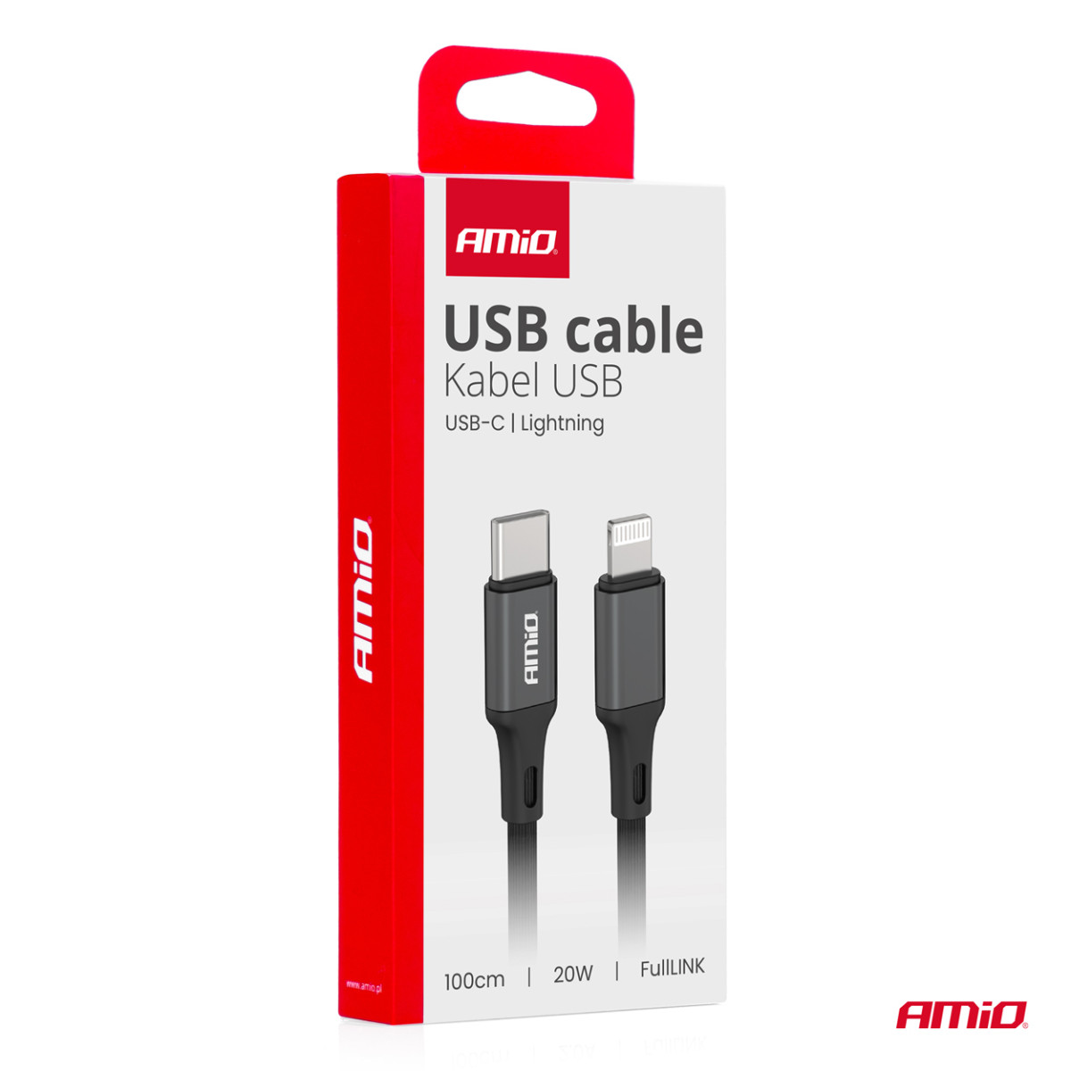 USB-C - Lightning-Kabel PD 20W 100 cm FullLINK AMIO-03904