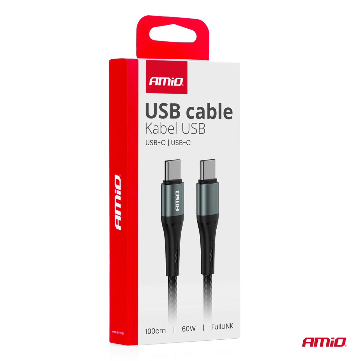 USB-C-zu-USB-C-Ladekabel 60 W 100 cm FullLINK AMIO-03914