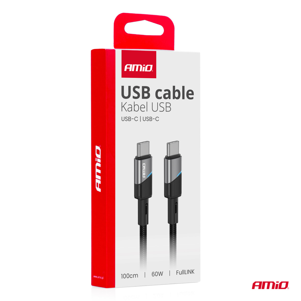 USB-C-zu-USB-C-Kabel 60 W 100 cm FullLINK AMIO-03926