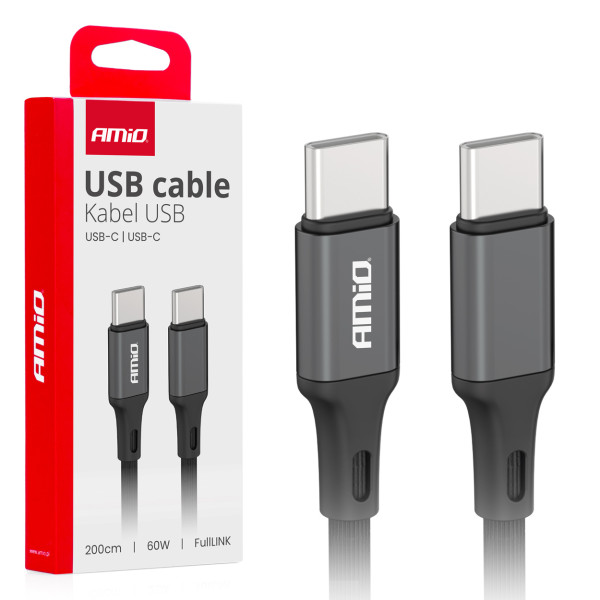 USB-C - USB-C-Kabel 60W 200cm FullLINK AMIO-03903