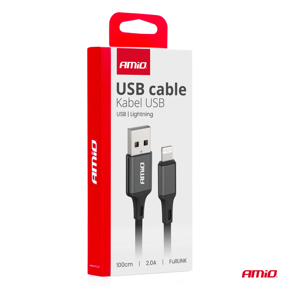 USB-Lightning-Kabel 2A 100cm FullLINK AMIO-03901