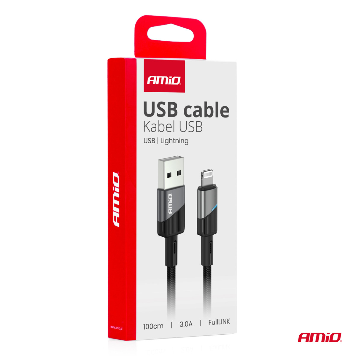 USB-auf-Lightning-Kabel 3A 100 cm FullLINK AMIO-03925