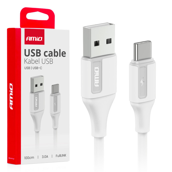 USB-A-auf-USB-C-Kabel 3A 100 cm FullLINK AMIO-03917