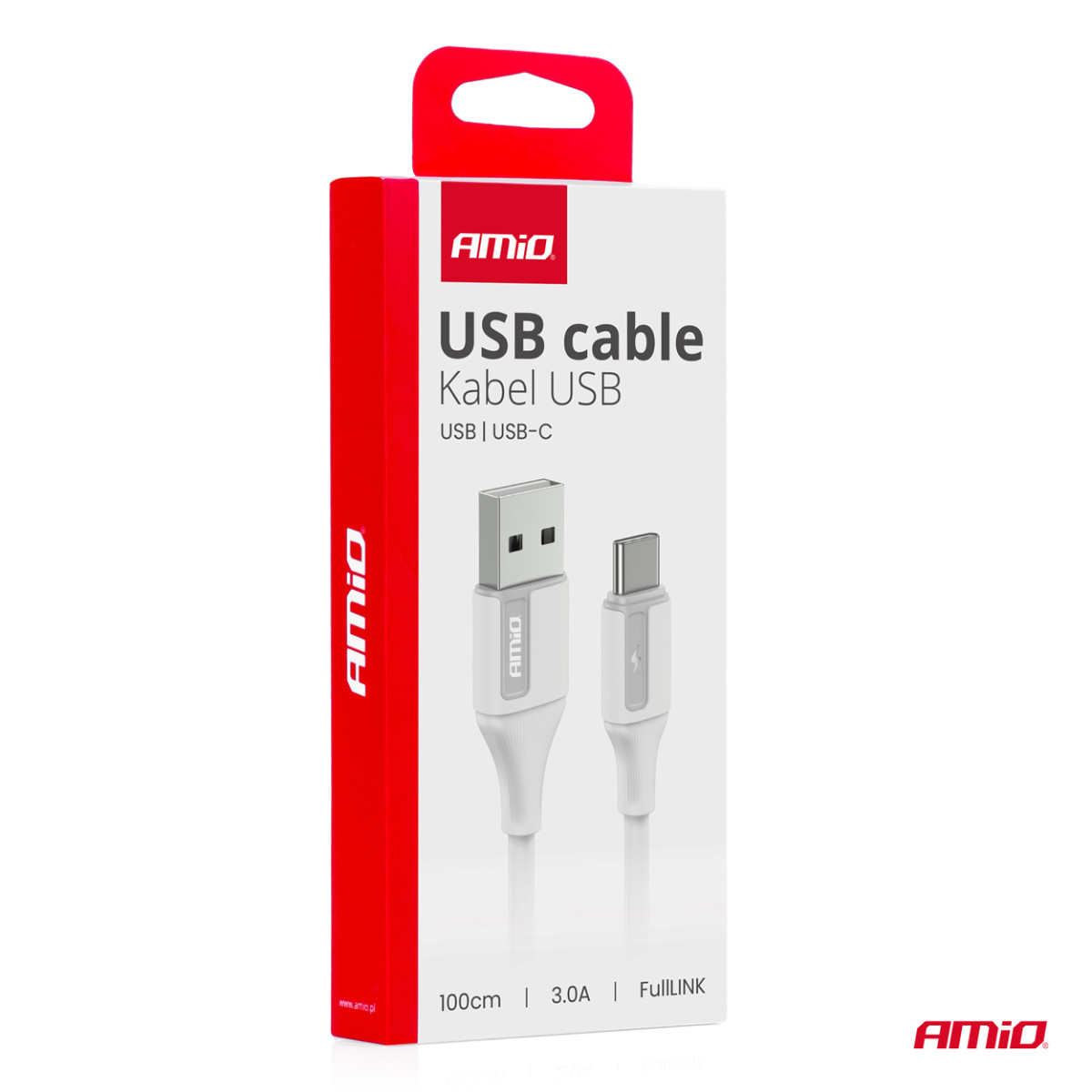 USB-A-auf-USB-C-Kabel 3A 100 cm FullLINK AMIO-03917