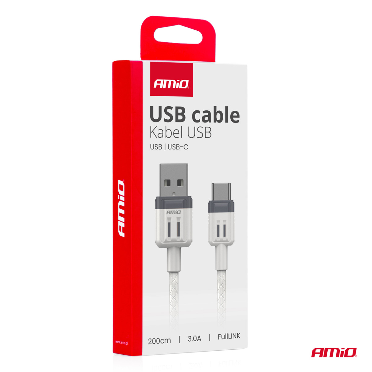 USB-A-auf-USB-C-Ladekabel 3A 200 cm FullLINK AMIO-03906