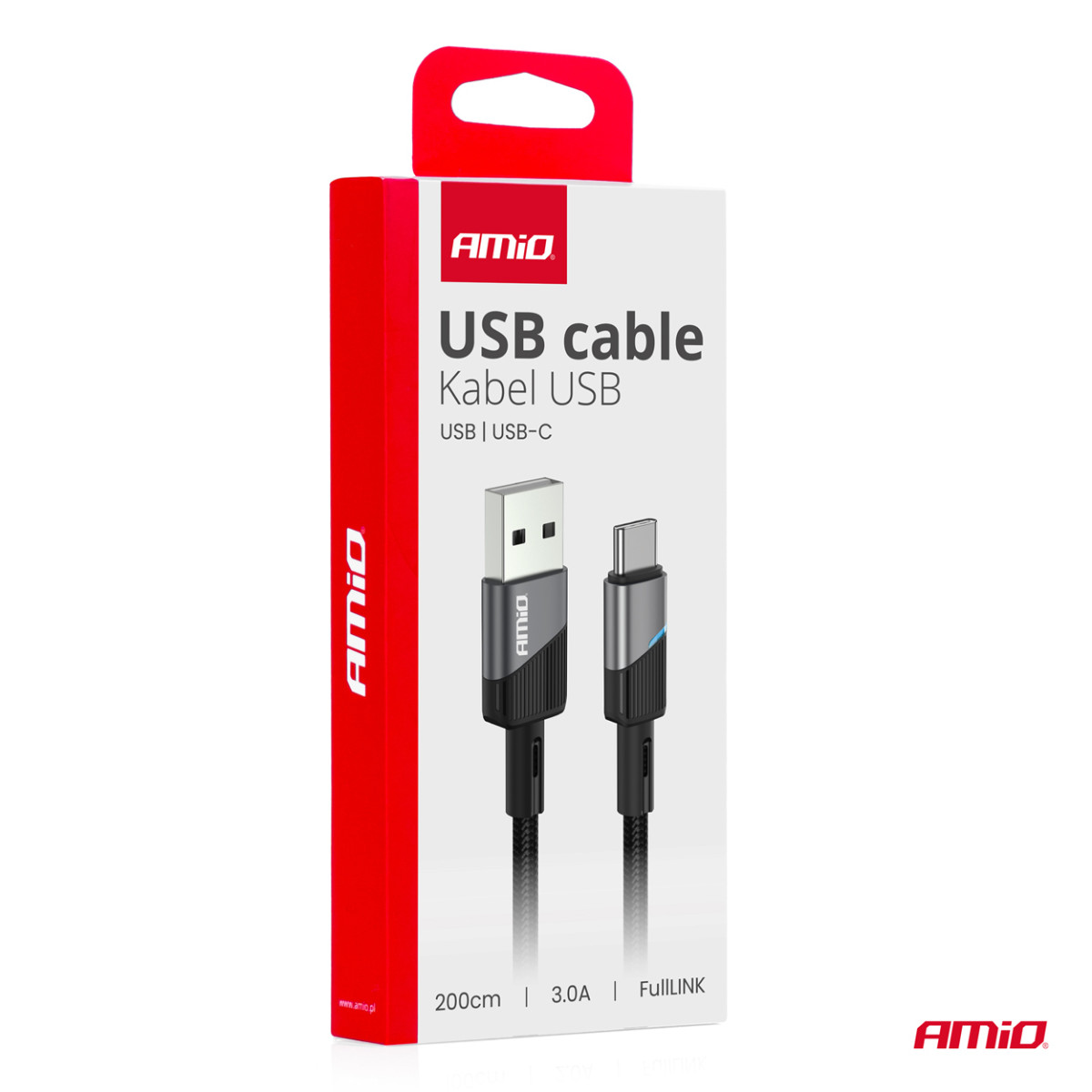 USB-zu-USB-C-Kabel 3A 200 cm FullLINK AMIO-03924
