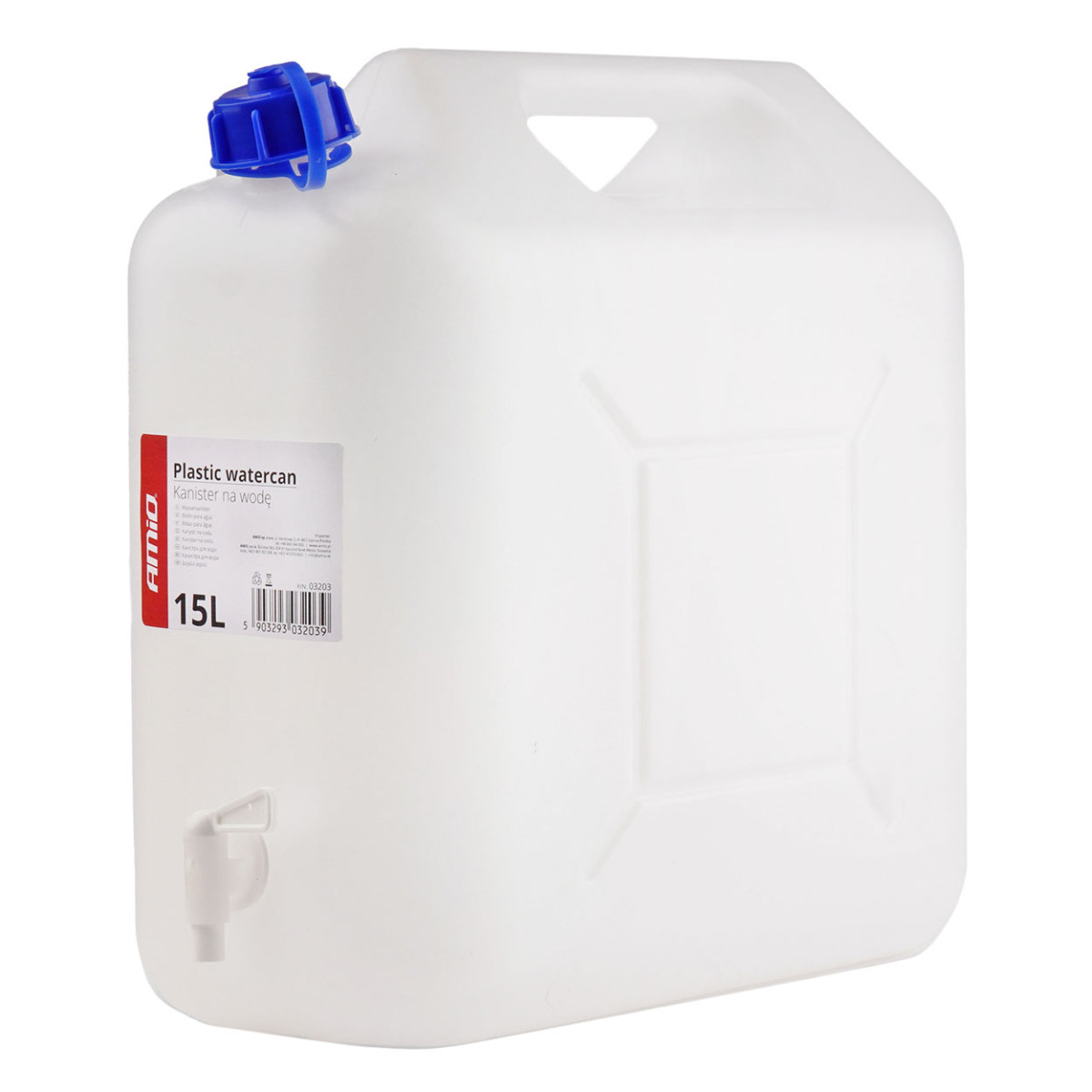 Kunststoff-Wassertank mit Wasserhahn 15L AMIO-03203
