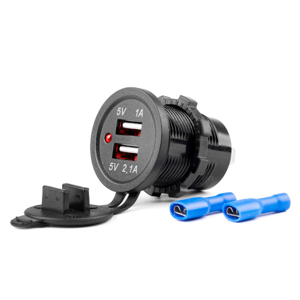 Wasserdichtes Handy-Ladegerät 2xUSB 12/24V MOD-03