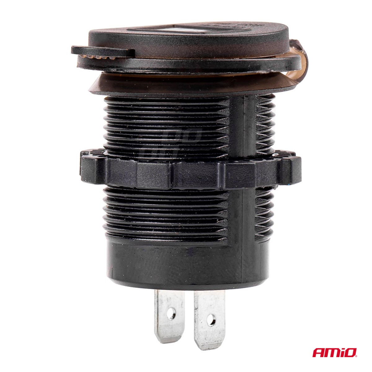 Wasserdichtes Handy-Ladegerät mit digitalem Voltmeter, 2xUSB 12/24V MOD-06