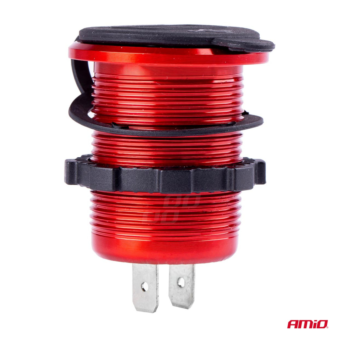 Wasserdichtes Handy-Ladegerät mit digitalem Voltmeter, 2xUSB 12/24V MOD-11