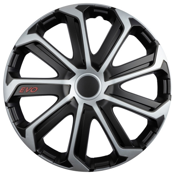 Radkappe 1-teilig EVO, schwarz und silber 16" Radkappe 1-teilig EVO, schwarz und silber 16"