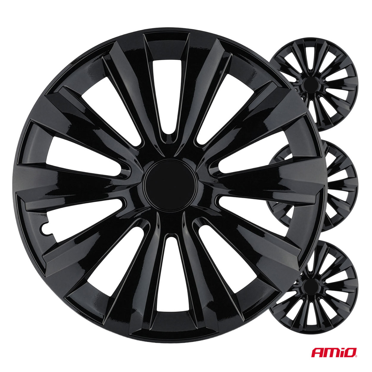 Radkappen 4 Stück DELTA BLACK 15"