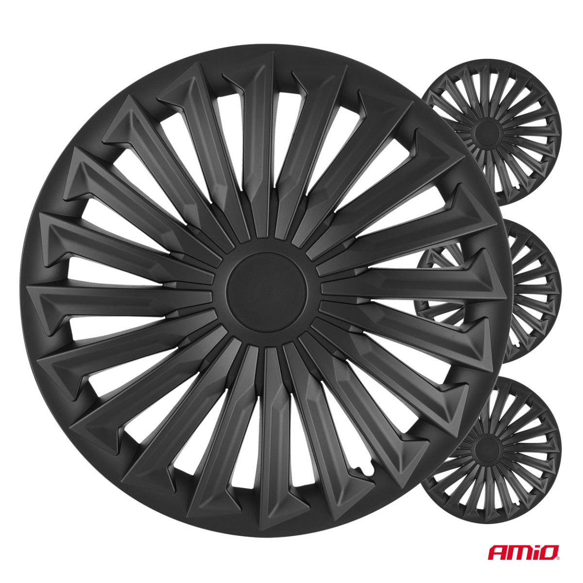 Radkappen 4 Stück JOY BLACK MAT 16"