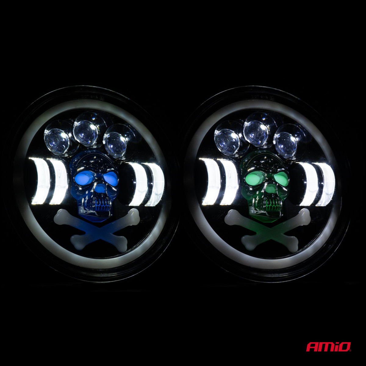 LED-Multifunktions-Arbeitsleuchte in Totenkopfform 9-36V 60W