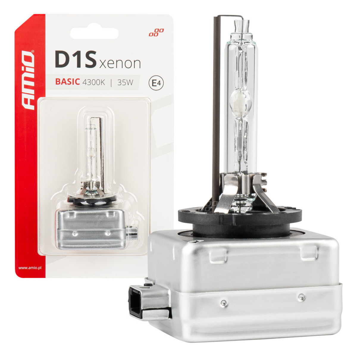 Xenonlampe D1S 35W 4300K AMiO BASIC Blisterverpackung AMIO-03863