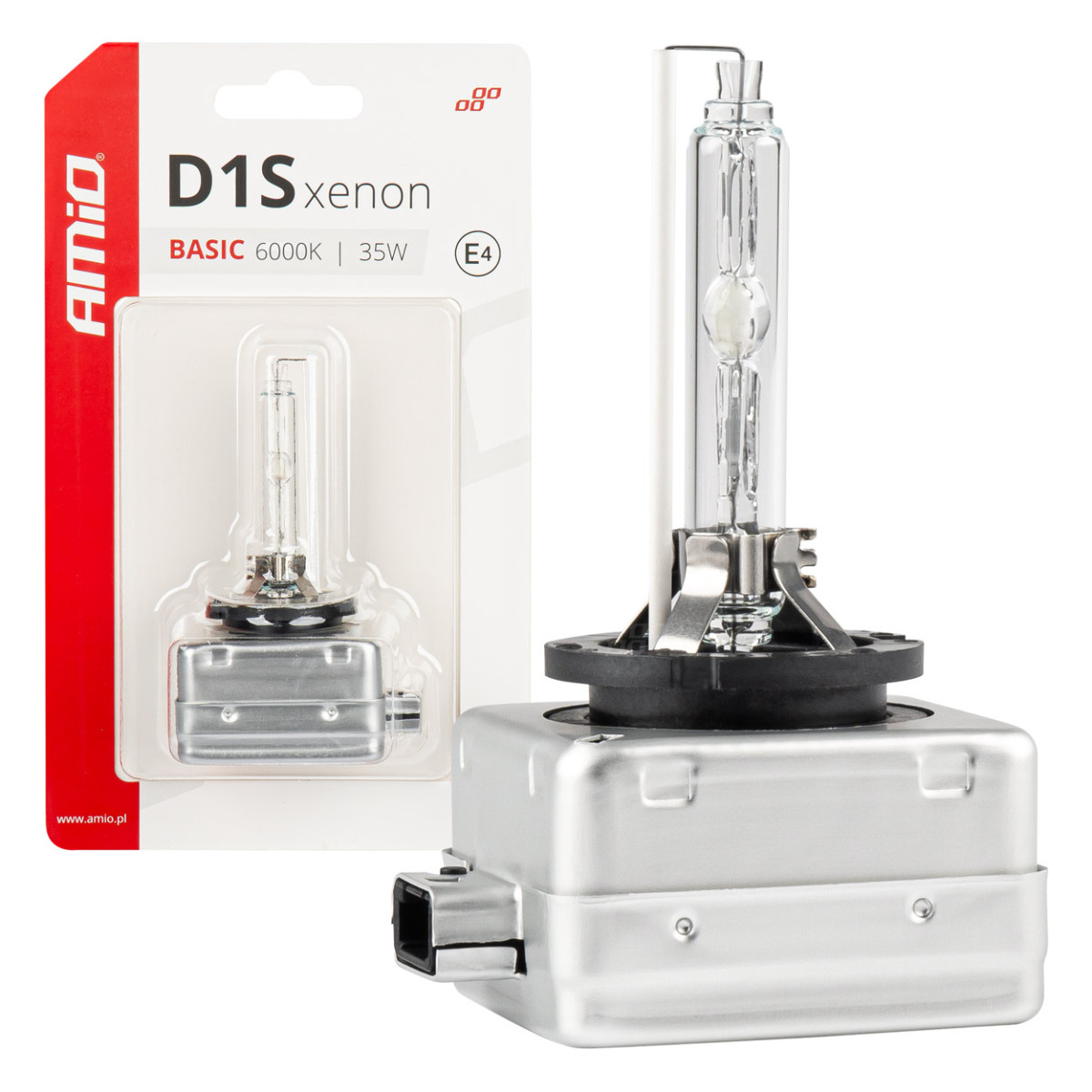 Xenonlampe D1S 35W 6000K AMiO BASIC Blisterverpackung AMIO-03864