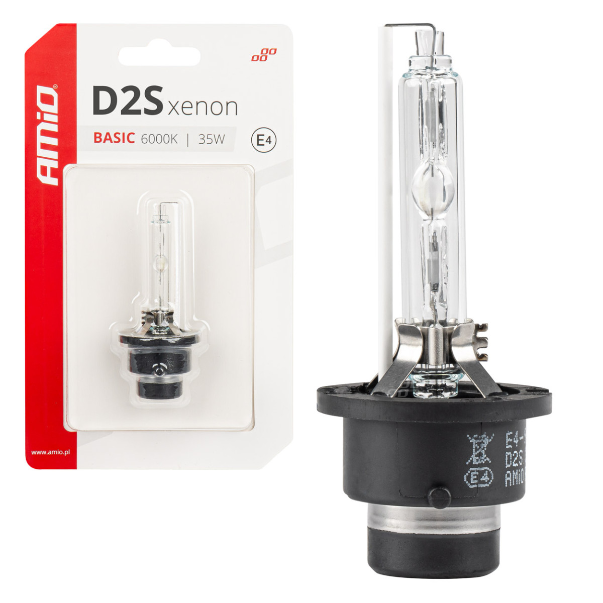 Xenonlampe D2S 35W 6000K AMiO BASIC Blisterverpackung AMIO-03861