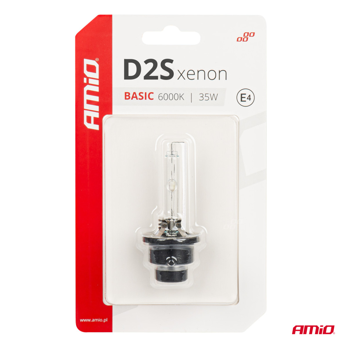 Xenonlampe D2S 35W 6000K AMiO BASIC Blisterverpackung AMIO-03861