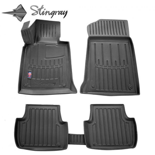 3D gummimatten BMW 3 E46 1998–2006, 5 pc. / schwarz / 5027125 / erhöhte kanten